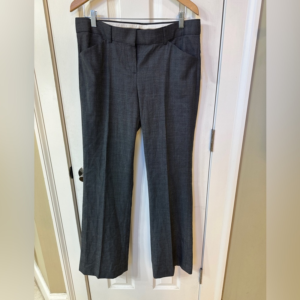 NWT Theory Max C Dress Pants Pindots Black Multi 10 Modern Classic Timeless Chic